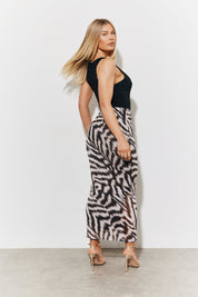 Magic Sculpting Printed Bodycon Midi Skirt