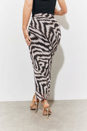 Magic Sculpting Printed Bodycon Midi Skirt
