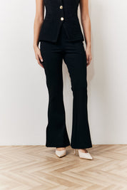 Occasion Black Flare Trousers