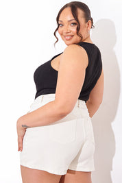 Denim Mom Short