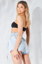 Denim Paper Bag Short