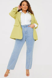 Light Wash Straight Leg Jeans