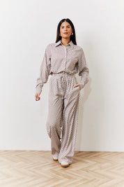 In The Style Geo Printed Relaxed Shirt in Monochrome