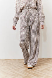 In The Style Geo Printed Wide Leg Trousers in Monochrome