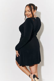 Magic Sculpting Wrap Mini Skater Dress