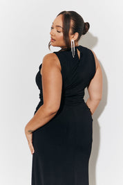 Magic Sculpting High Neck Ruched Maxi Dress