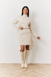 Pleated Co-Ord Mini Skirt