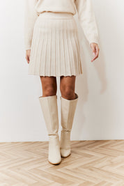 Pleated Co-Ord Mini Skirt