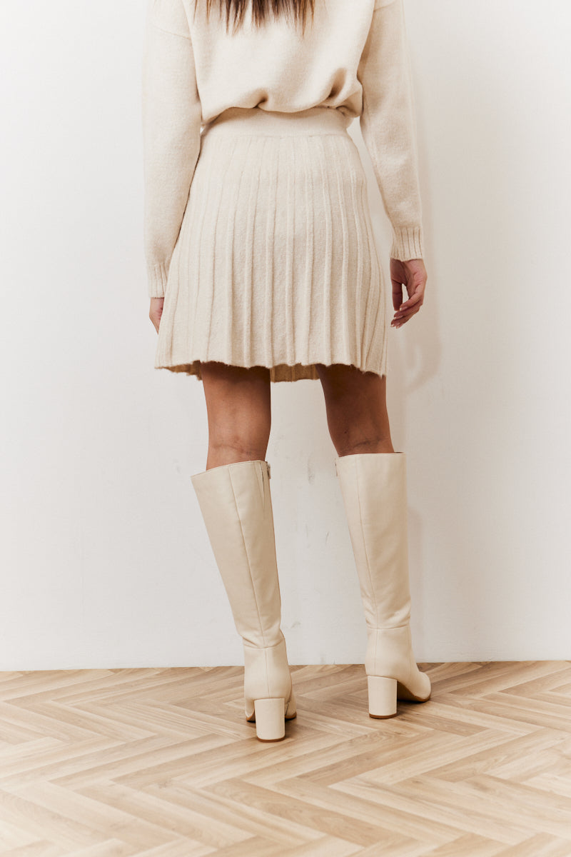 Pleated Co-Ord Mini Skirt
