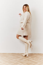 Pleated Co-Ord Mini Skirt