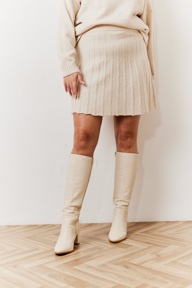 Pleated Co-Ord Mini Skirt