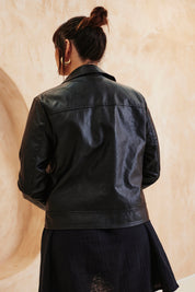 Faux Leather Biker Jacket