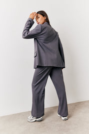 Charcoal Relaxed Pocket Detail Blazer