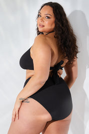 Sculpt and Control Crinkle Wrap Front Halter Bikini Top