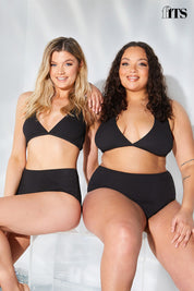 Sculpt and Control Crinkle Wrap Front Halter Bikini Top