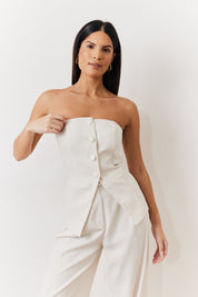 Occasion Cream Bustier Top