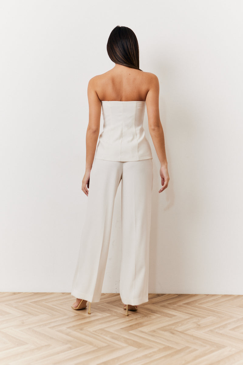 Occasion Cream Bustier Top