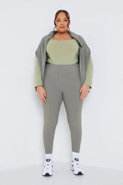 Long Sleeved Ribbed Square Neck Bodysuit