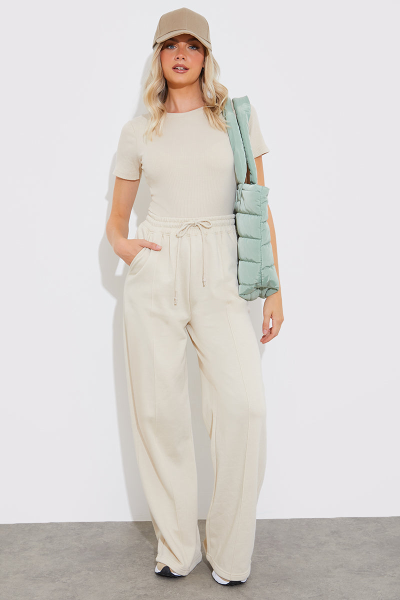 Ribbed Crew Neck Short Sleeve Bodysuit