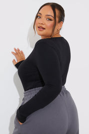 More Sustainable Ribbed Square Neck Bodysuit