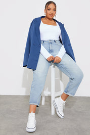 More Sustainable Ribbed Square Neck Bodysuit