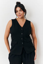 Longline Button Through Waistcoat
