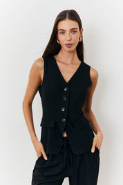 Longline Button Through Waistcoat