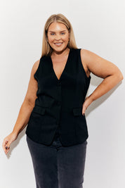 Longline Pocket Detail Waistcoat
