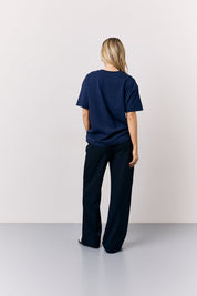 Navy Graphic Slogan T-Shirt