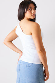 Ribbed One Shoulder Vest