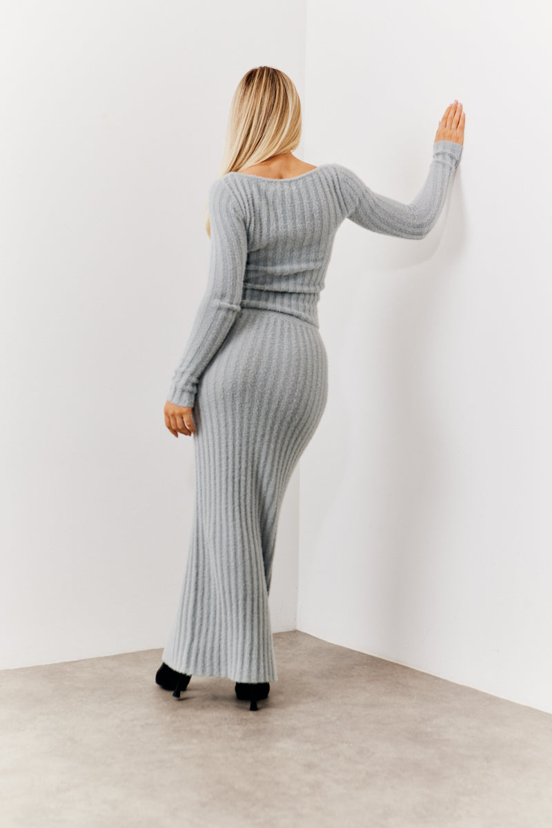 Fluffy Rib Co-Ord Knitted Jumper