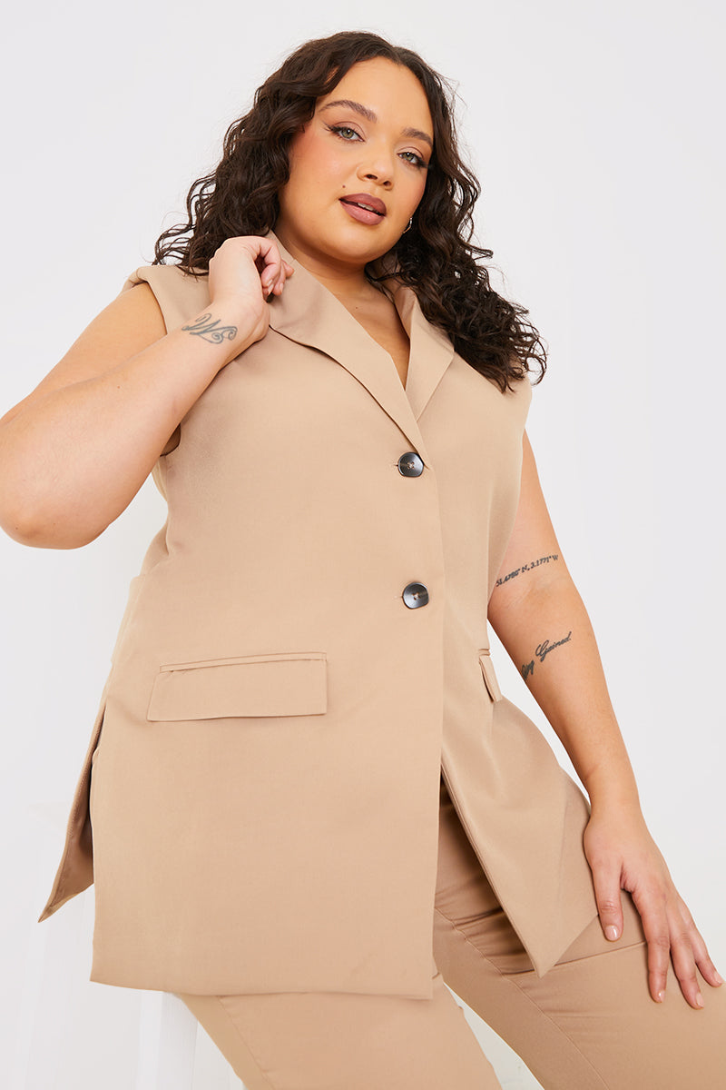 Sleeveless Oversized Blazer