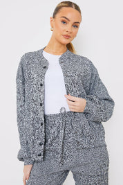 Textured Bomber Jacket