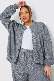 Textured Bomber Jacket