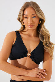 Textured Starfish Detail Bikini Top
