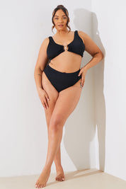 Textured Starfish Detail Bikini Top