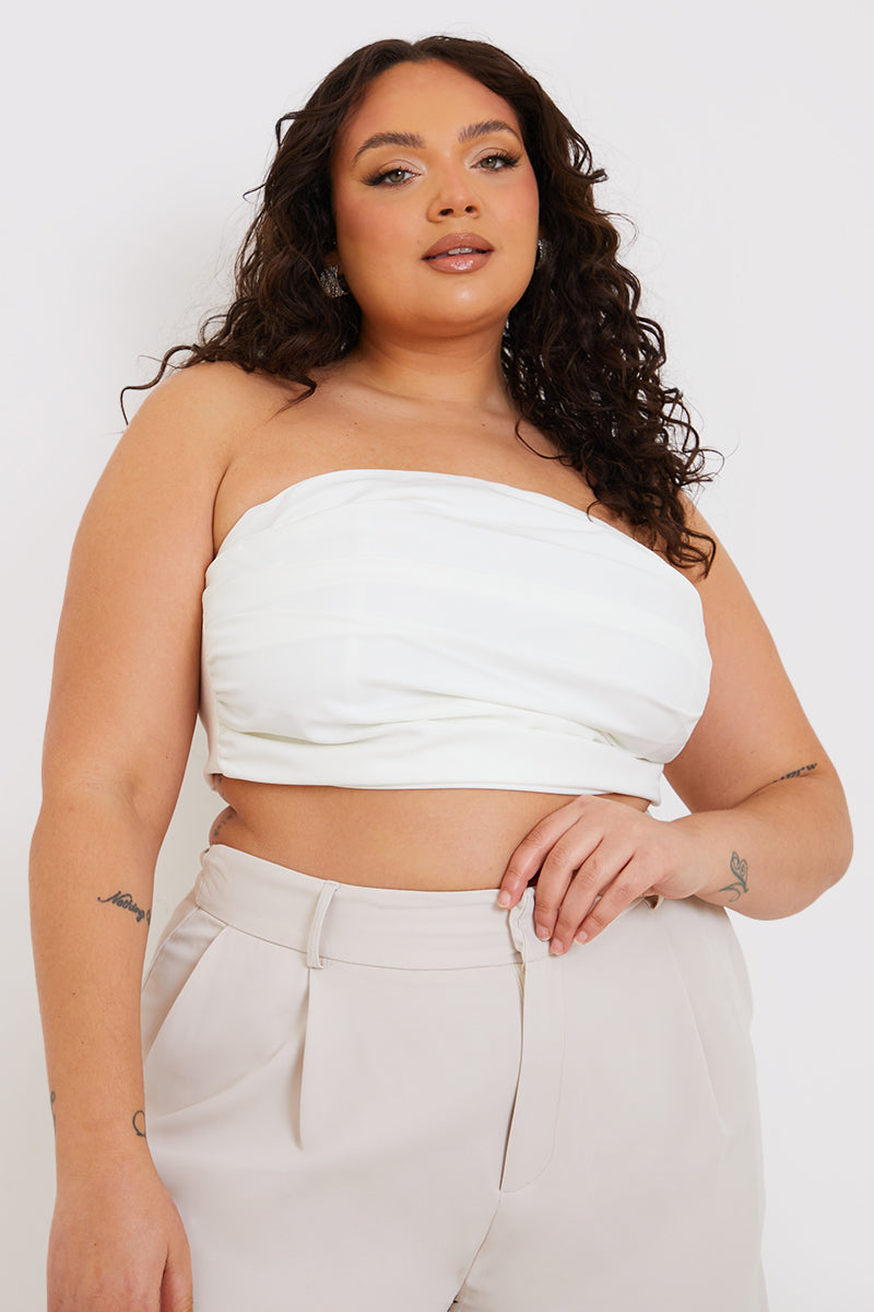 Ruched Bandeau Corset Top