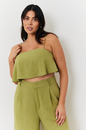 Linen Crop Top