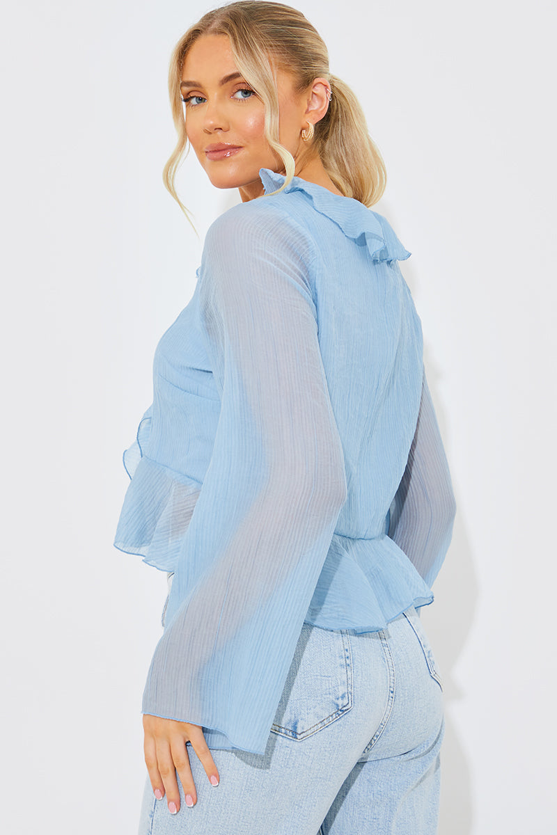 Chiffon Frill Blouse