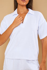 Towelling Co-Ord Polo T-Shirt