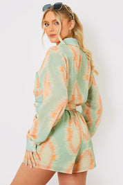 Elasticated High Waist Beach Co-Ord Shorts