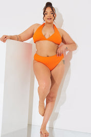 Sculpt and Control Crinkle Halterneck Bikini Top