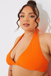 Sculpt and Control Crinkle Halterneck Bikini Top