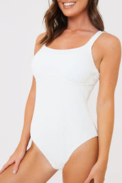 Underbust Seam Control Towelling Swimsuit