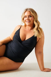 Twist Front Tummy Control Swimsuit