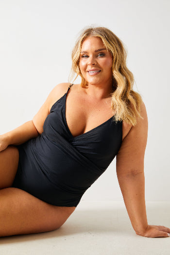 Twist Front Tummy Control Swimsuit