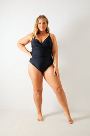 Twist Front Tummy Control Swimsuit