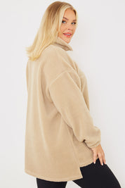 Borg Half Zip Pullover Sweatshirt