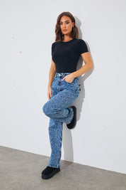 Short Sleeve Double Layer Slinky Bodysuit