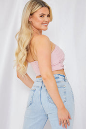 Ruched Strapless Corset Top